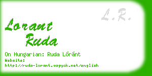 lorant ruda business card