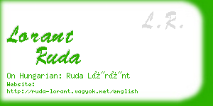 lorant ruda business card